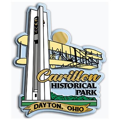 Carillon Bell Tower and Wright Flyer Rubber Magnet